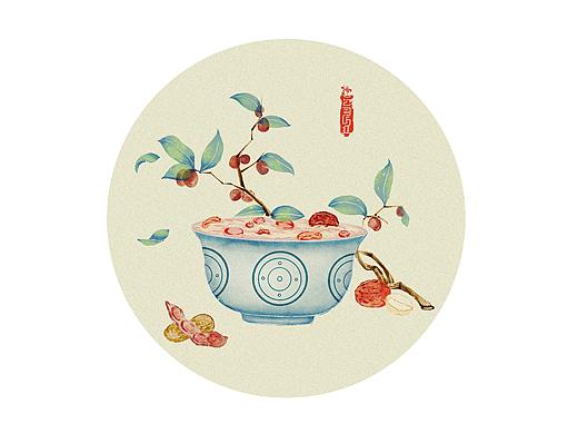 插画日记（画食物）— 水墨国风包装插画