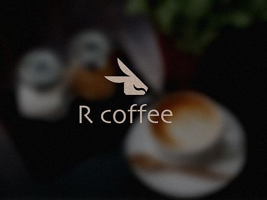 R coffee 咖啡店logo展示