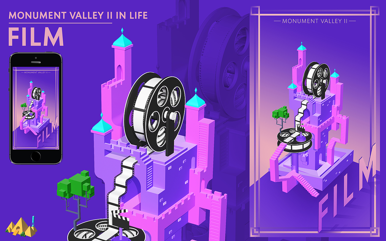 纪念碑谷II生活·MONUMENT VALLEY II IN LIFE（图ZOTc0Mjk5NjA=） - 商业插画 - 站酷设计师Samuel君原创素材 - 站酷ZCOOL
