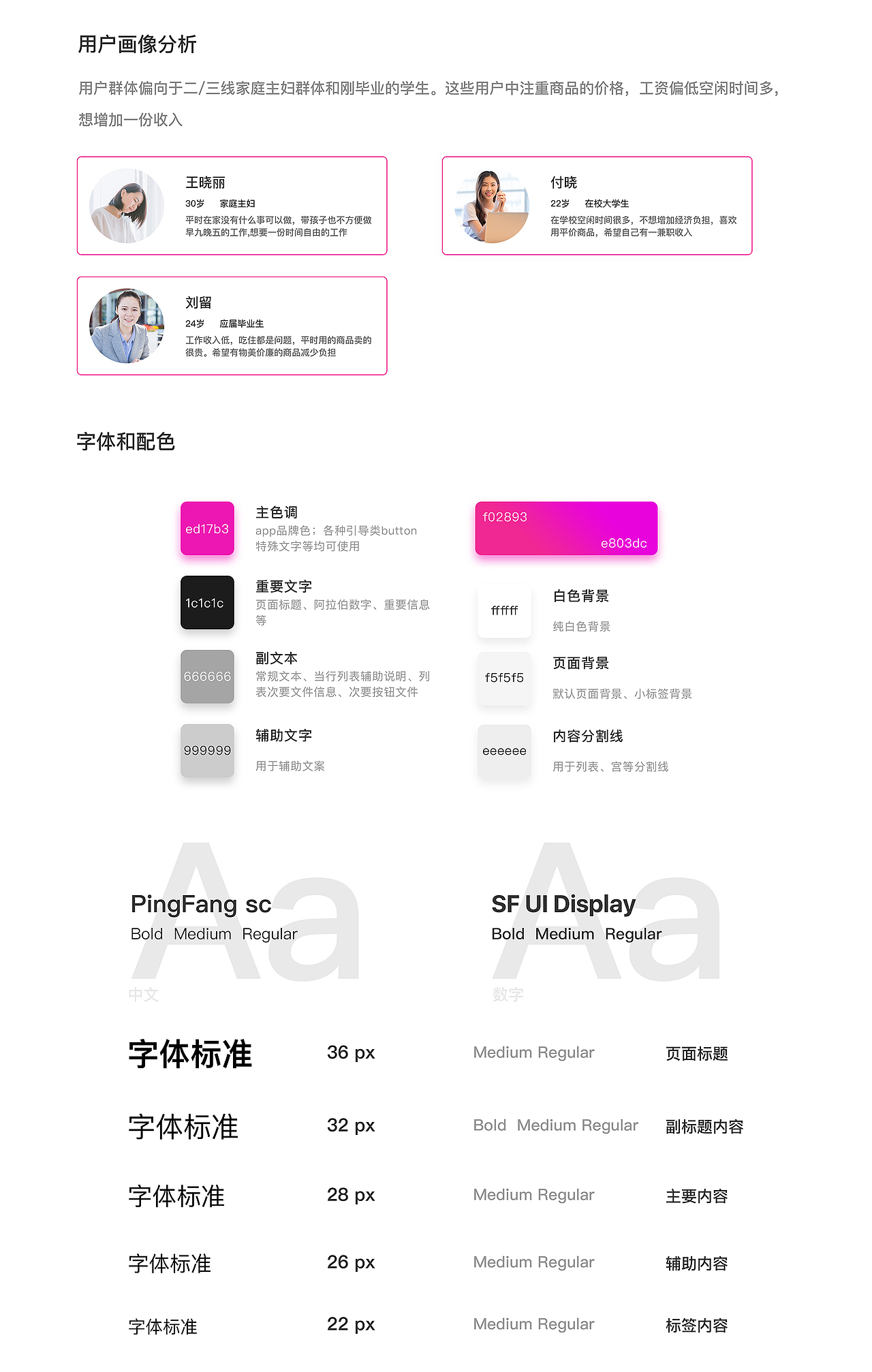 惠品宝妹APP界面设计电商行业