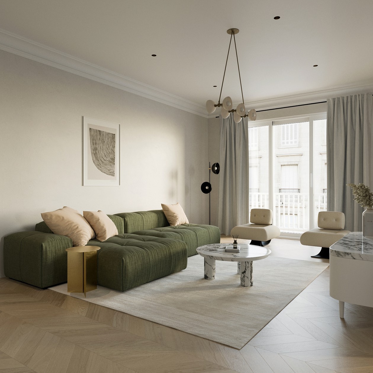 绿色系遇上极简风,演绎清新小北欧