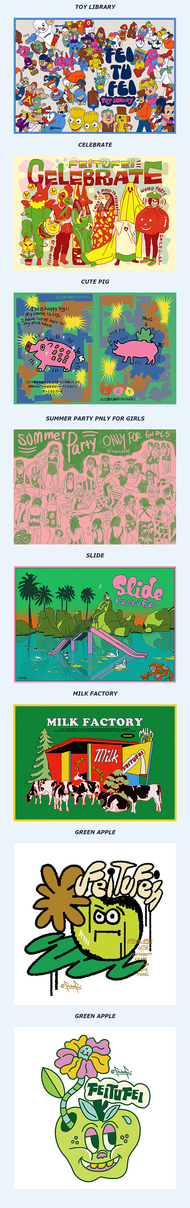 FEITUFEI ORIGINAL ILLUSTRATIONS II（图ZMjkwNjY3OTQ4） - 新锐潮流插画 - 站酷设计师FEITUFEI原创素材 - 站酷ZCOOL