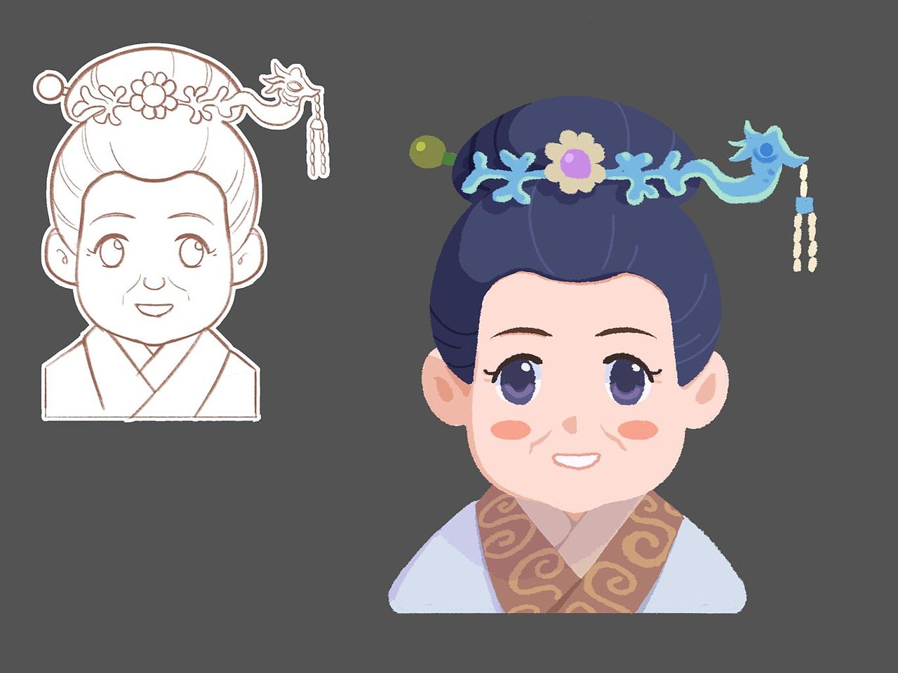 卡通人物头像小练习