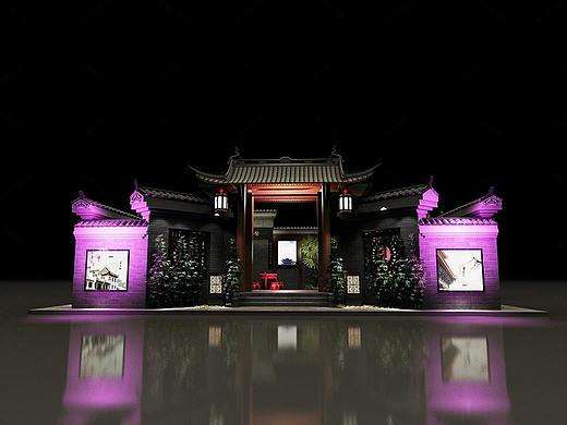 复古城墙院子（戏台、城墙）展会设计