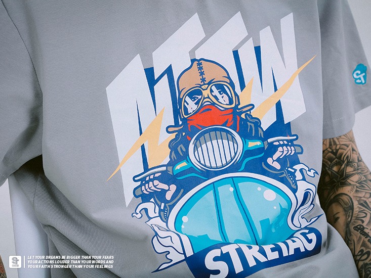 原创潮牌STRETAG美式复古T恤