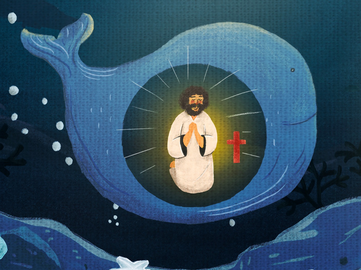 《圣经》中“鱼”的文本分析与图像创作|插画|艺术插画|599037228 - 原创作品 - 站酷 (ZCOOL)