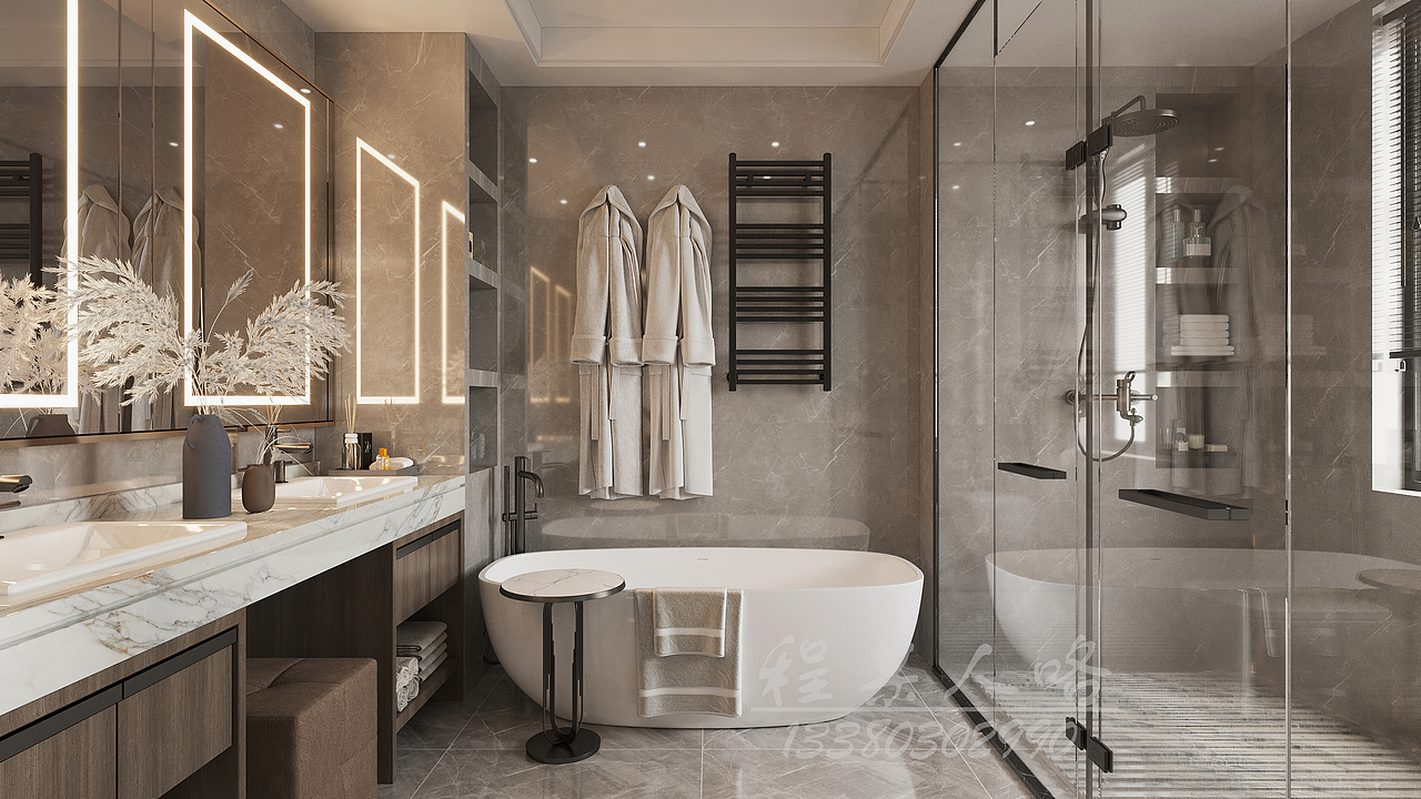 深圳别墅装修：九号公馆，现代轻奢风设计（图ZMjY3NjQyOTUy） - 家装设计 - 站酷设计师深圳岚庭装饰原创素材 - 站酷ZCOOL