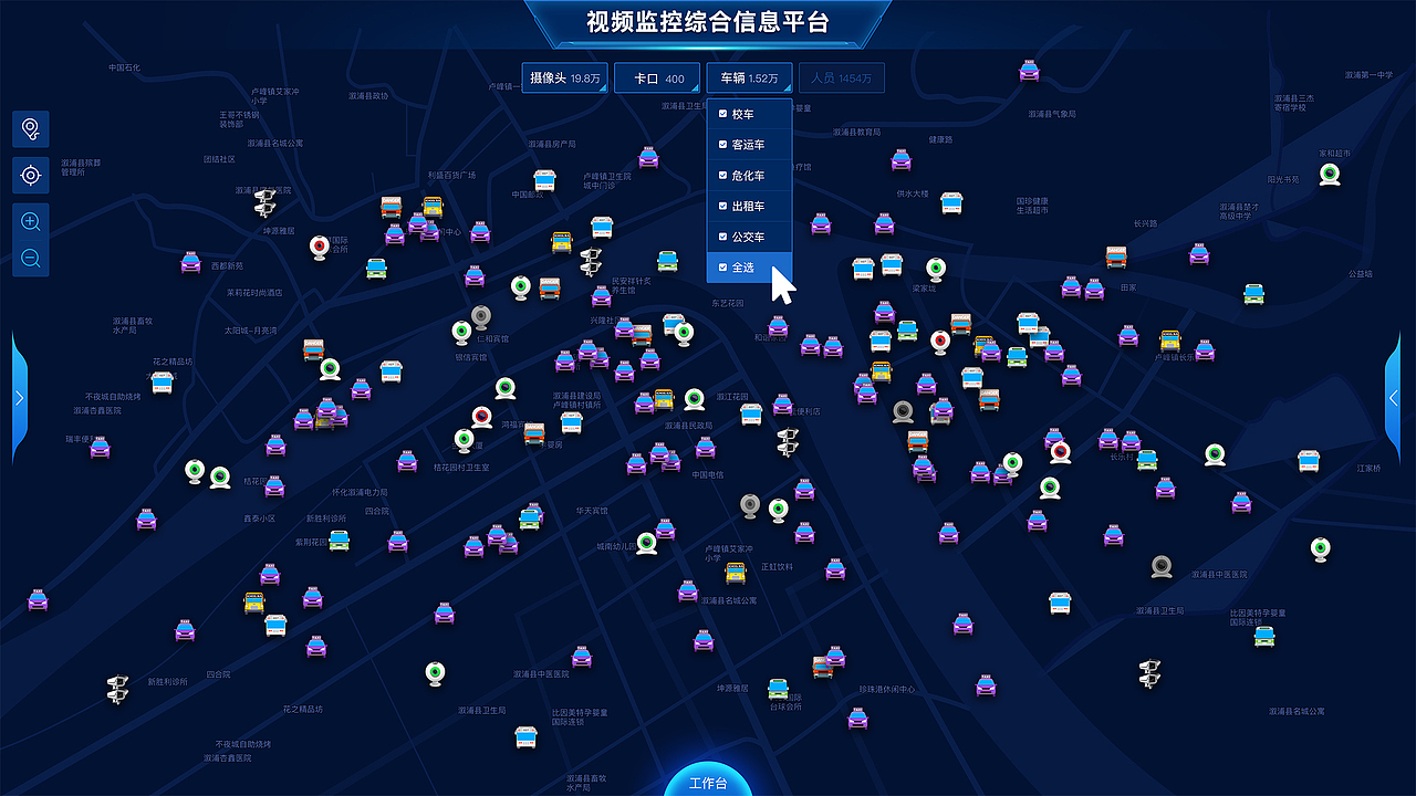 设备类型是否勾选控制该类型设备在地图是否展示.