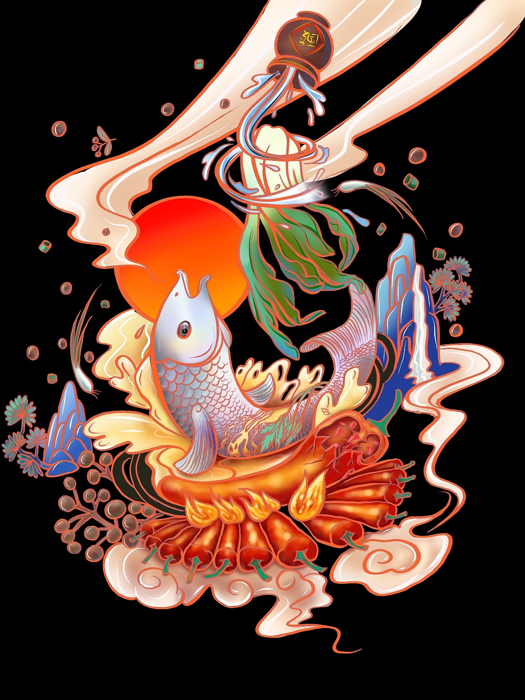 酸菜鱼|插画|创作习作|是华丽呀 - 原创作品 - 站酷 (zcool)