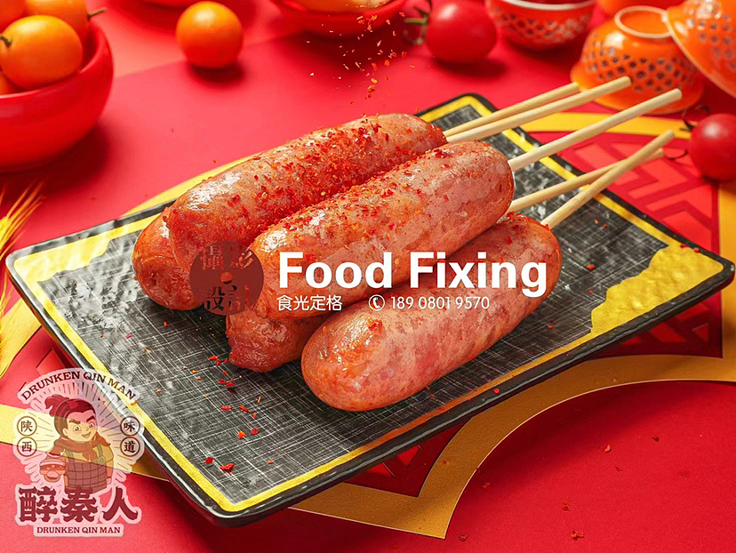 外卖店菜品开拍,凉皮肉夹馍