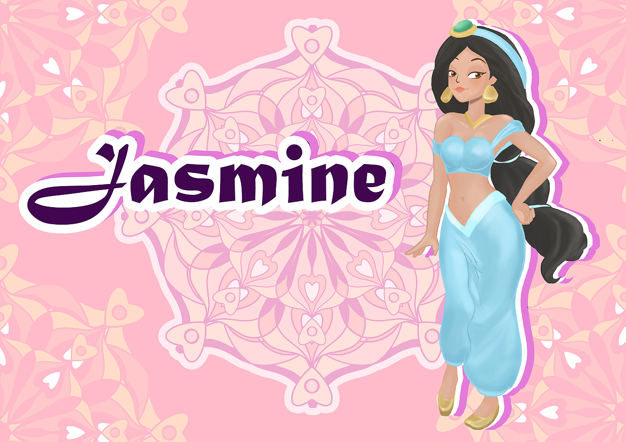 迪士尼公主手绘——茉莉公主