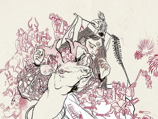 桃花源记|绘本|插图|板绘|国风插画