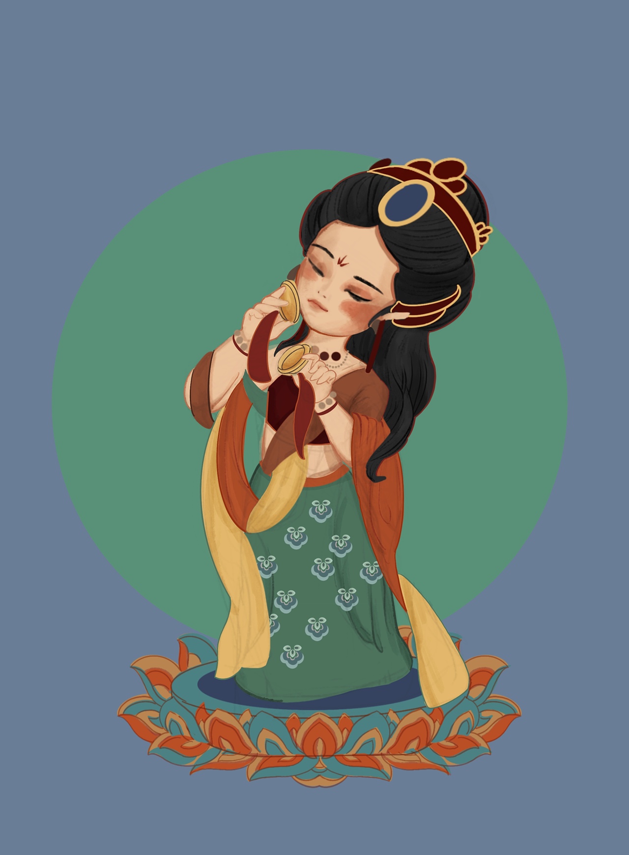 敦煌十二小仙（图ZMjkzNjUyNjQ4） - 商业插画 - 站酷设计师小果碗儿原创素材 - 站酷ZCOOL