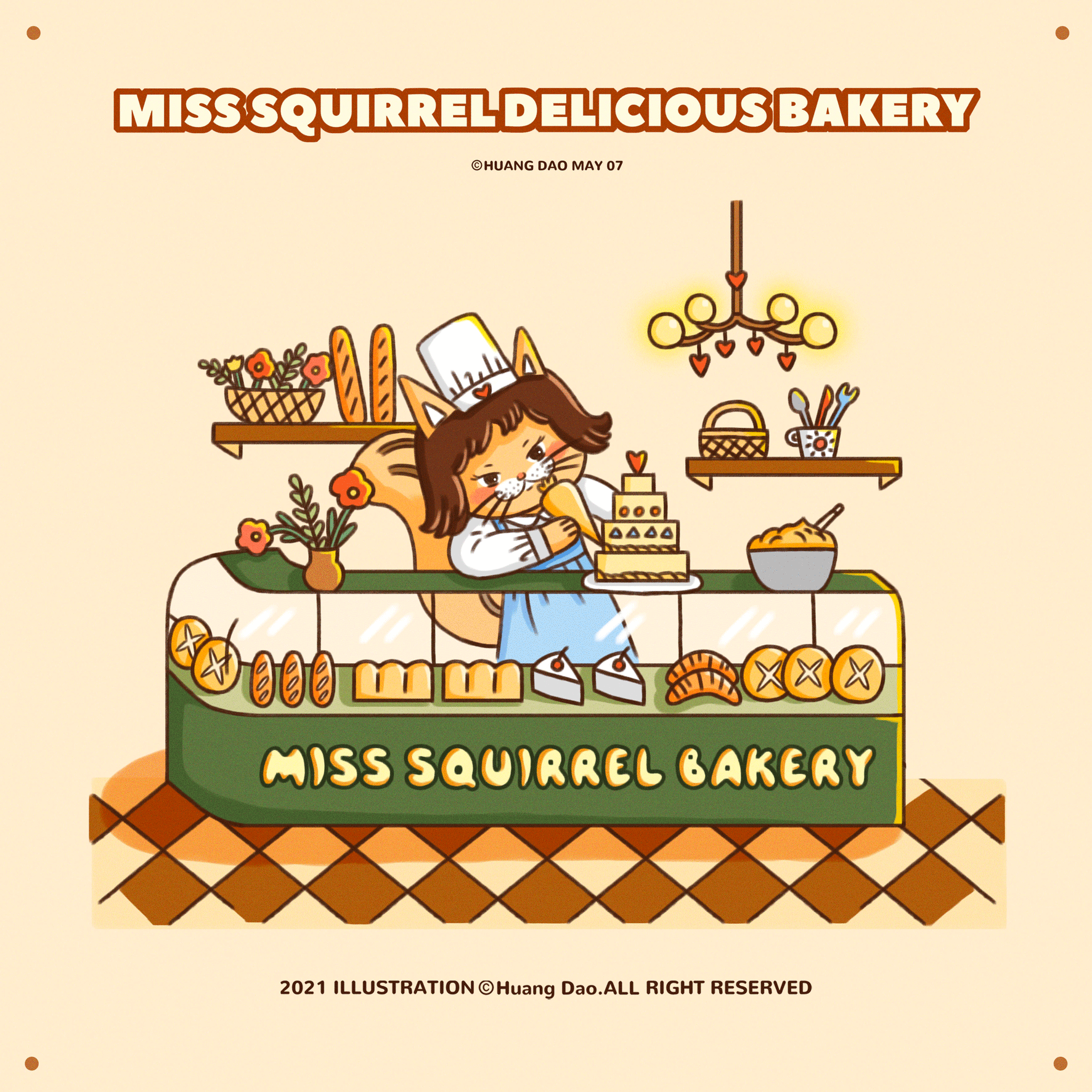 松鼠小姐上班记（图ZMjY2MzUxMjAw） - 艺术插画 - 站酷设计师橘肉肉原创素材 - 站酷ZCOOL