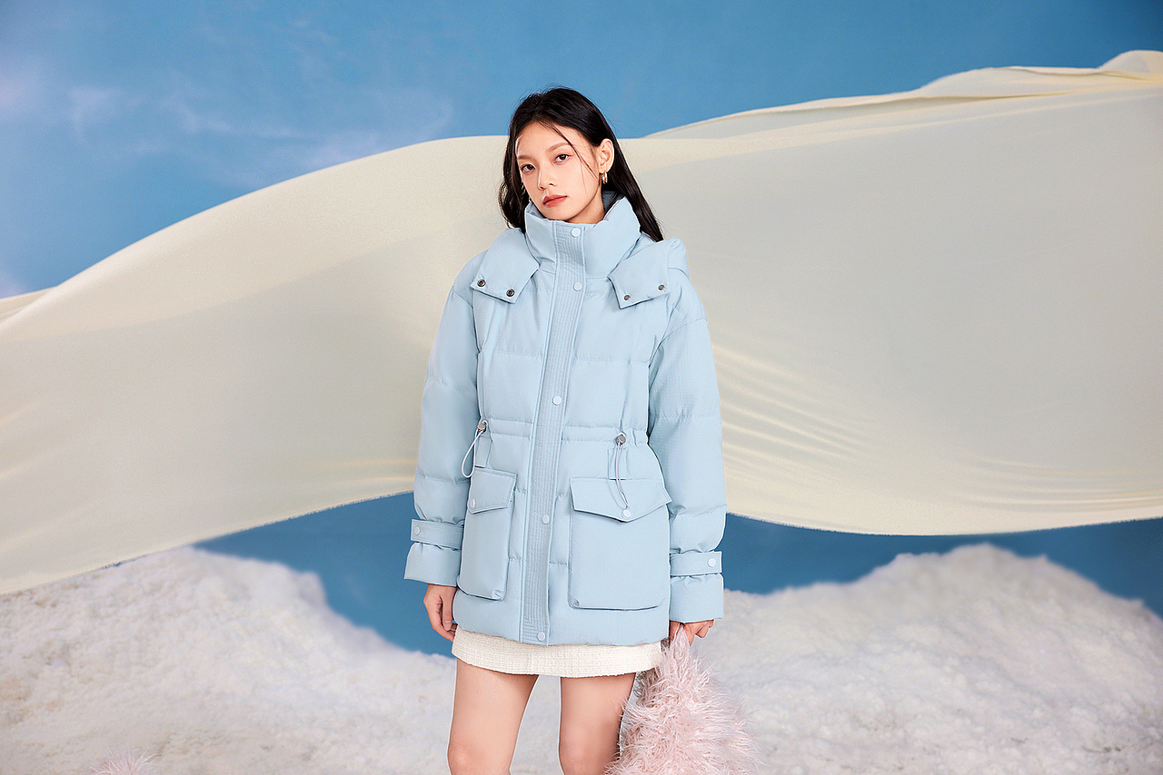 女装羽绒服 棚内制景拍摄（图ZMzU2MjUyMzM2） - 人像摄影 - 站酷设计师卡凡李大晚原创素材 - 站酷ZCOOL