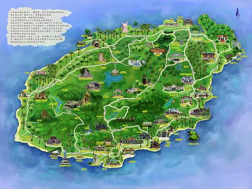 海南手绘地图