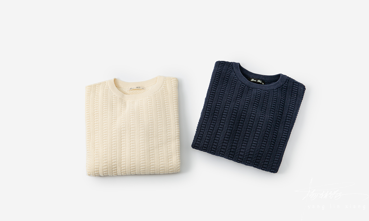 【搭配】19F0536-37-坑条圆领毛衣