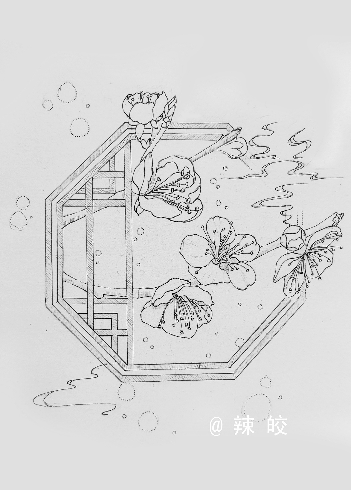 原创手绘线描作品 | 小寒