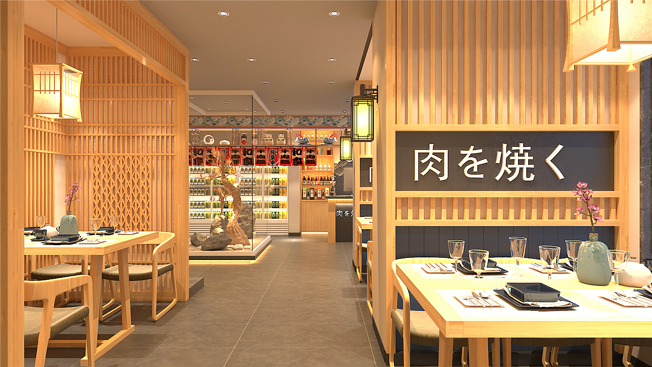 成都烤肉店装修设计公司|烤肉店效果设计|烤肉设计（图ZMTg4NTQzNzk2） - 家装设计 - 站酷设计师品牌设计唐老师原创素材 - 站酷ZCOOL