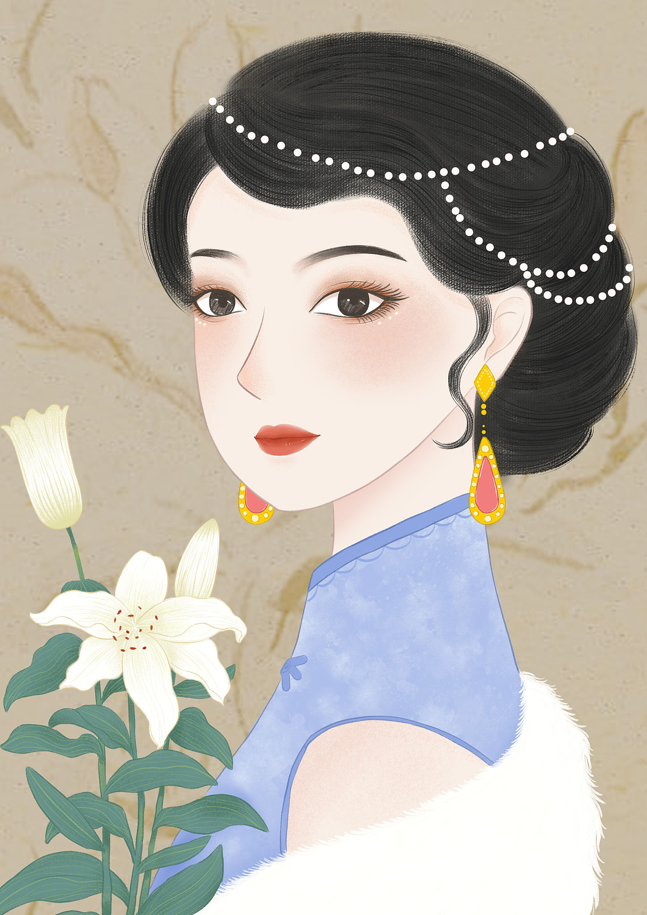 民国风女子插画