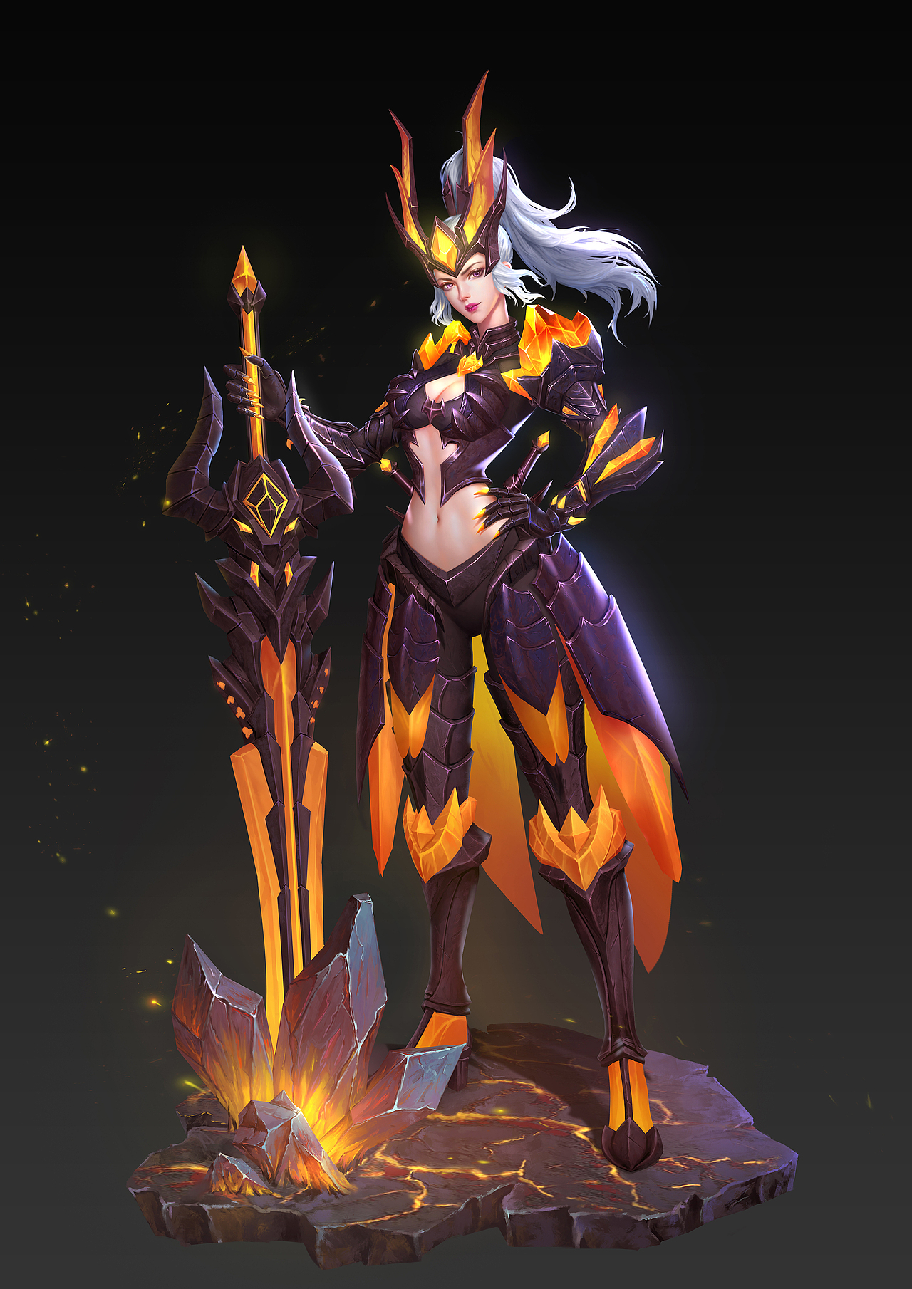 花木兰|插画|游戏原画|北极凿_原创作品-站酷zcool