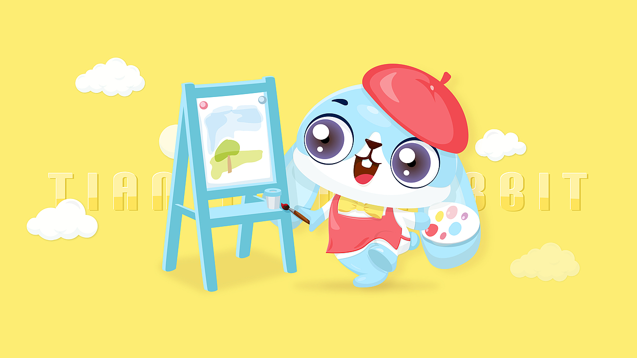 可爱的小兔子吉祥物 形象ip 吉祥物设计