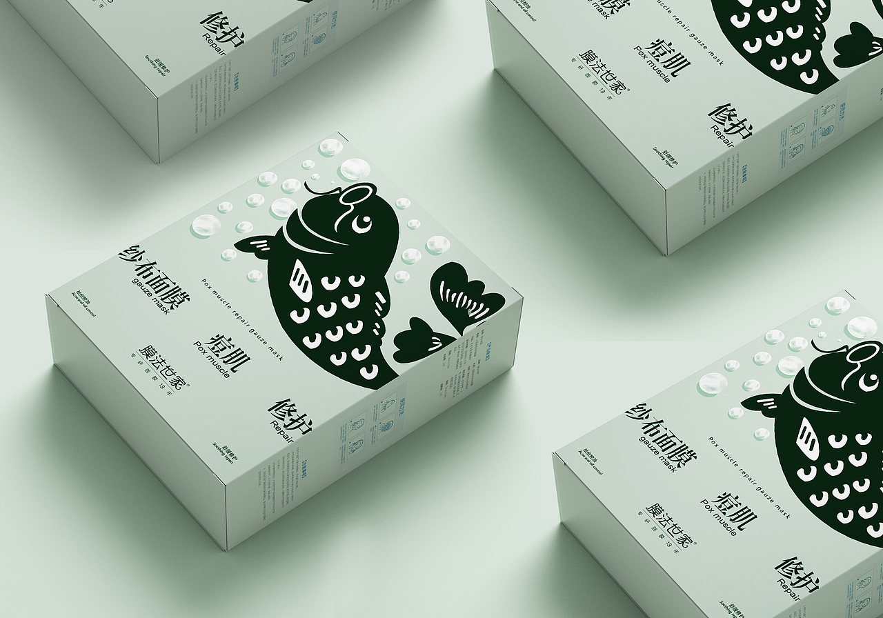 膜法世家x水生物系列    "膜"幻·海洋面膜系列包装