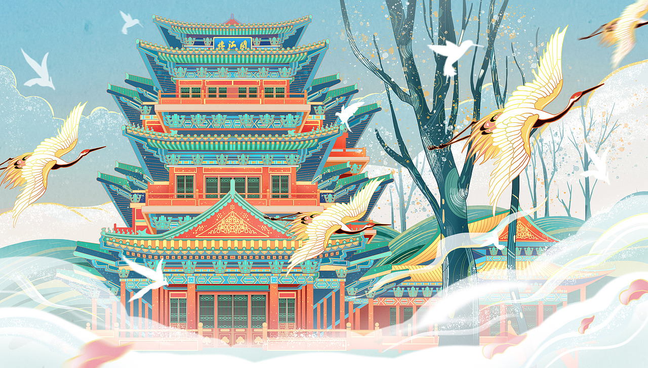 南京四景（图ZMjM5MTgyODU2） - 商业插画 - 站酷设计师吃雪糕的猫原创素材 - 站酷ZCOOL