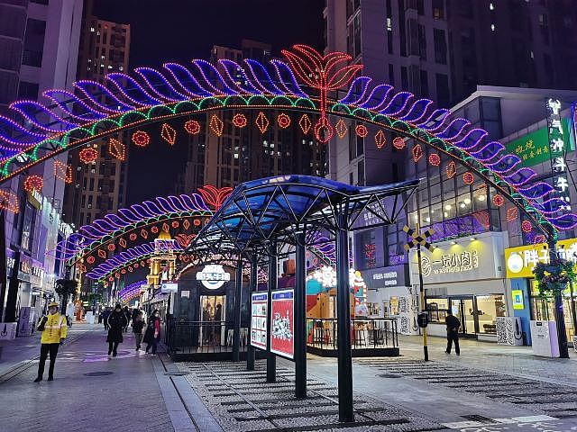 石家庄火车头步行街灯光亮化