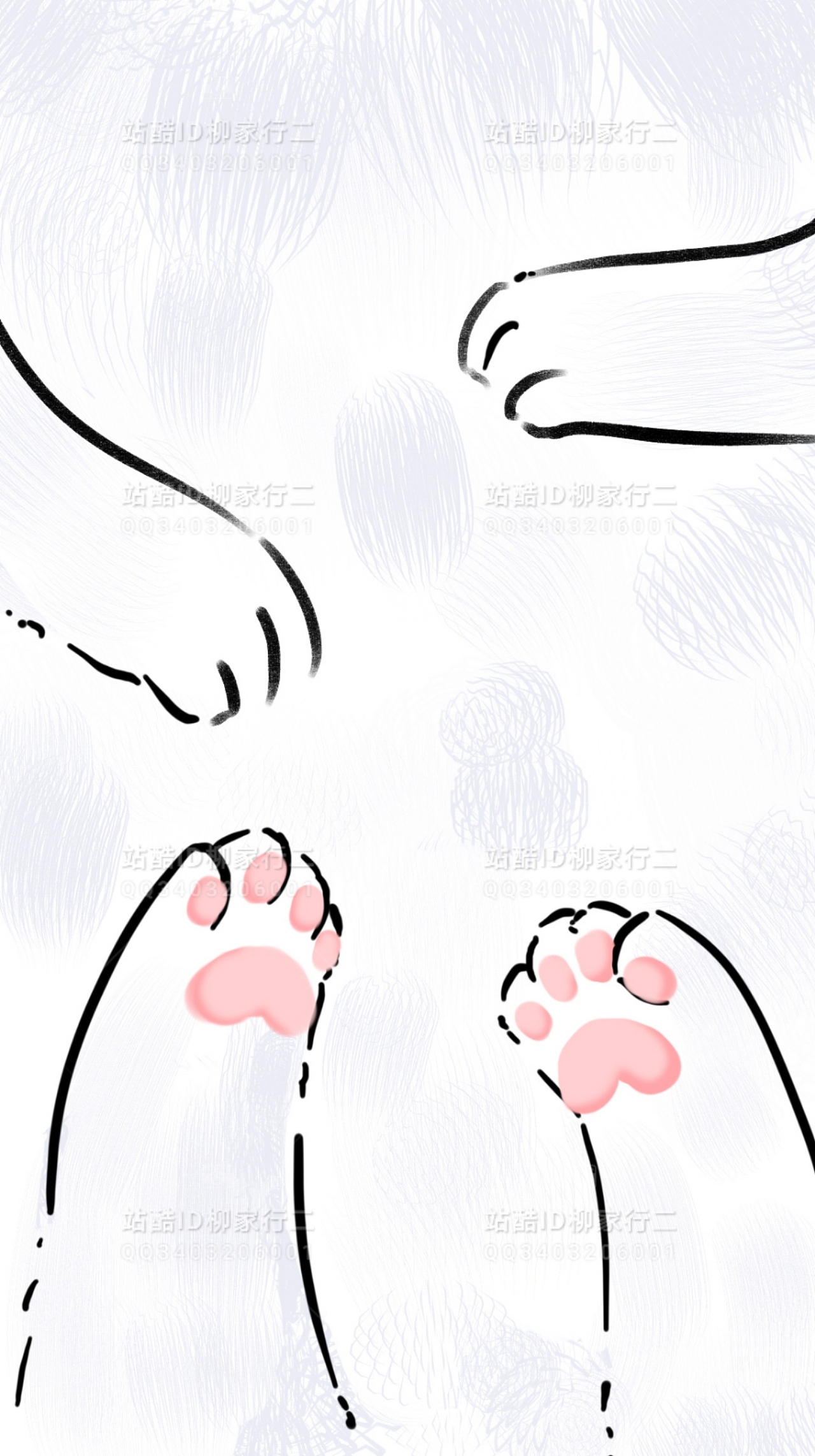 可爱猫咪草莓插画壁纸手机壳