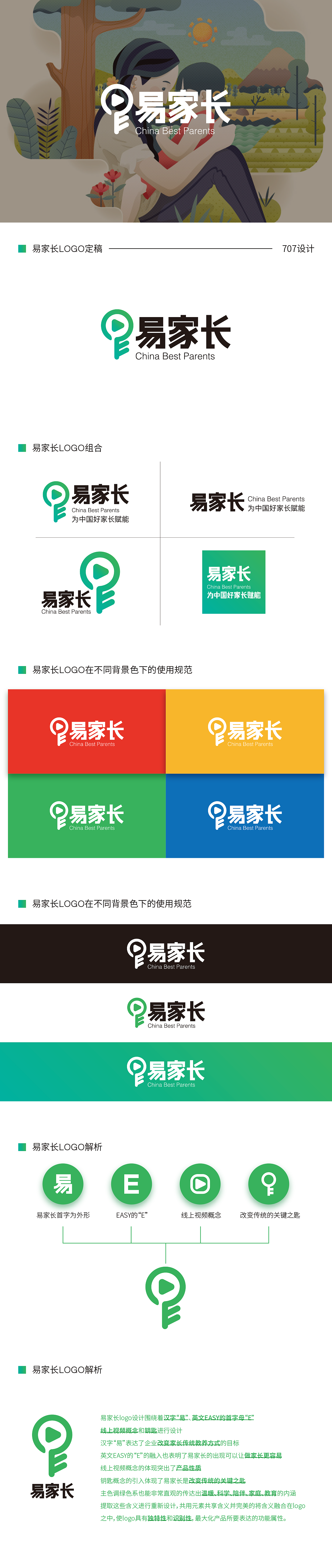707设计 | 易家长儿童教育标志设计（图ZMTI1OTk3ODIw） - Logo - 站酷设计师锚点创意原创素材 - 站酷ZCOOL
