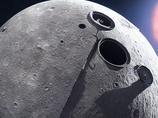 #AI创作实验室#月球，宇宙，星球大战，飞船