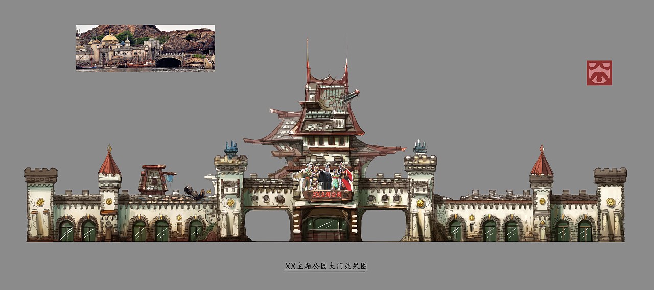 主题景观—大门篇（欧德小毕）（图ZNjM5Mjg5NDA=） - 景观设计 - 站酷设计师欧德小毕原创素材 - 站酷ZCOOL