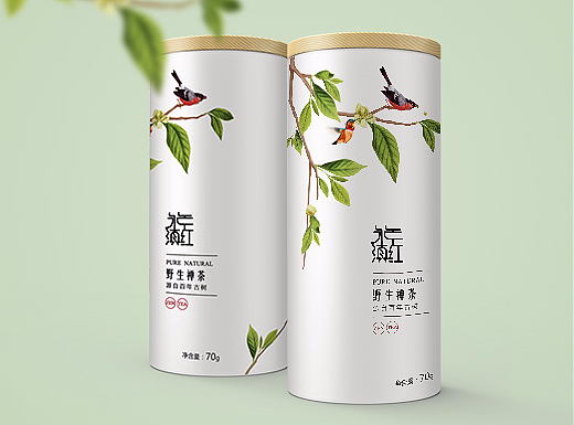 茶叶包装设计  红茶包装 小清新绿叶