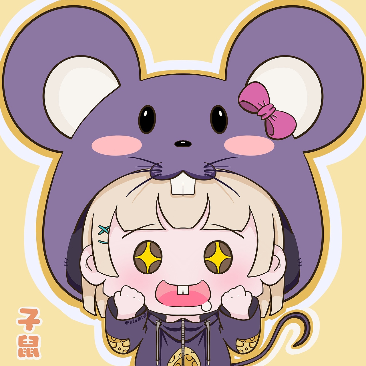 十二生肖系列前四名生肖可爱少女