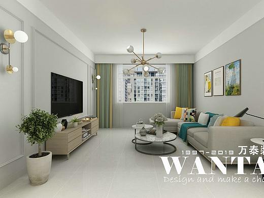泰安泮河小镇装修|泮河小镇105m²现代风格装修效果图