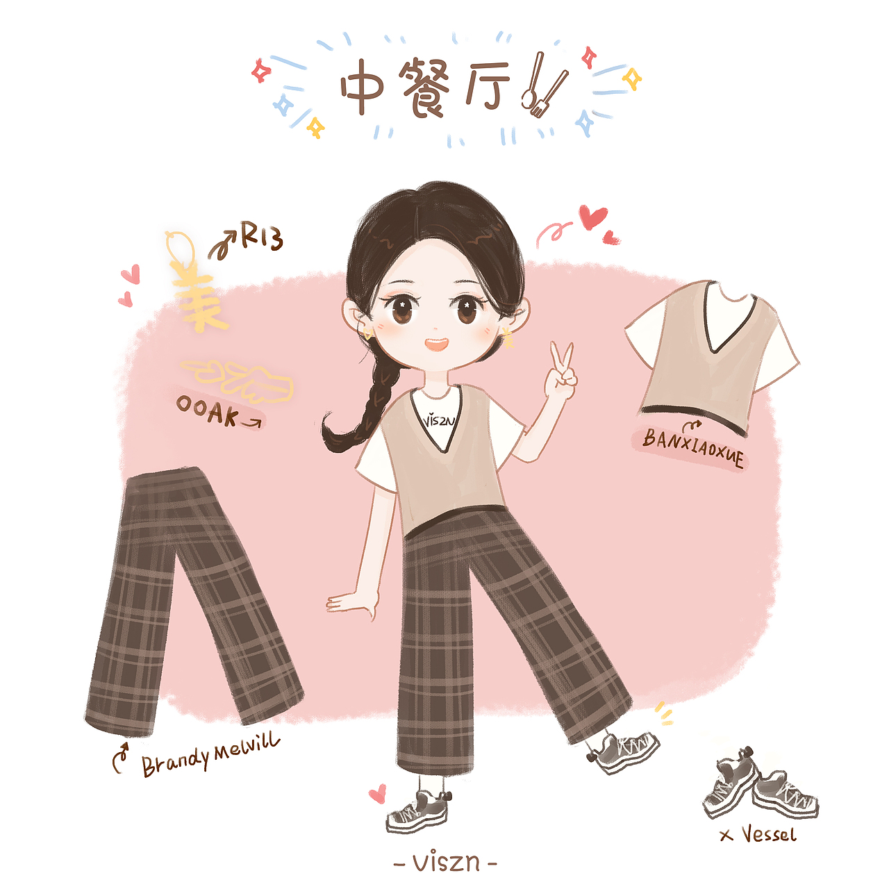 《中餐厅第四季》赵丽颖 卡通形象练习（图ZMjI0NTk2NTA4） - 创作习作 - 站酷设计师栩栩今天画画了吗原创素材 - 站酷ZCOOL