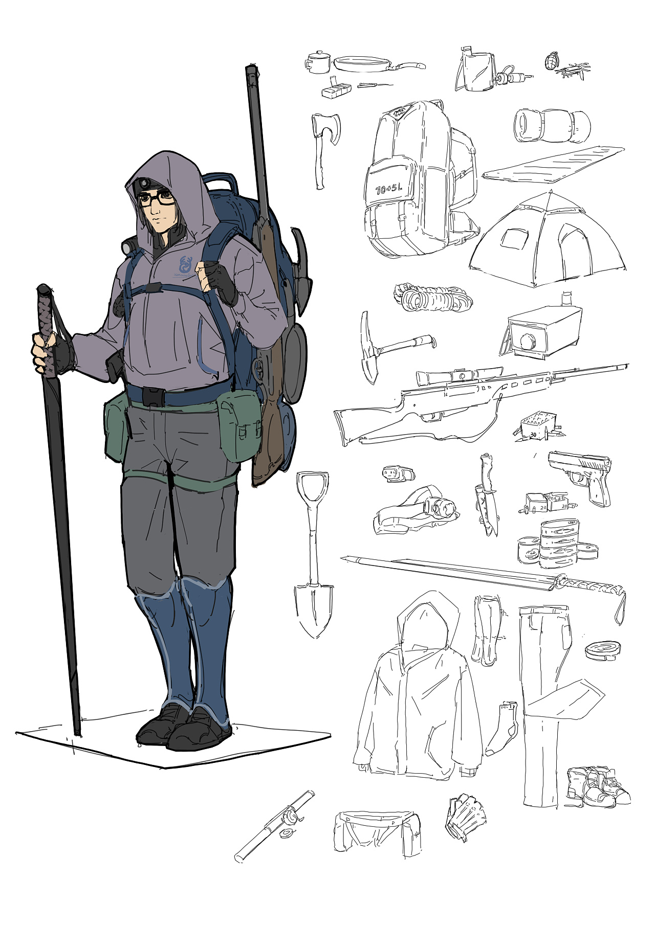 李思阳的探险装备|插画|概念设定|非非有 - 原创作品 - 站酷 (zcool)