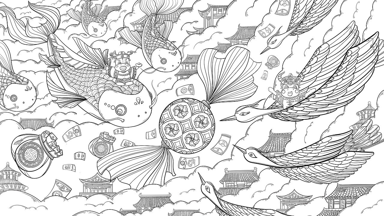 《迎新》（图ZMjQyNTExMjQ0） - 商业插画 - 站酷设计师大白不怕黑原创素材 - 站酷ZCOOL