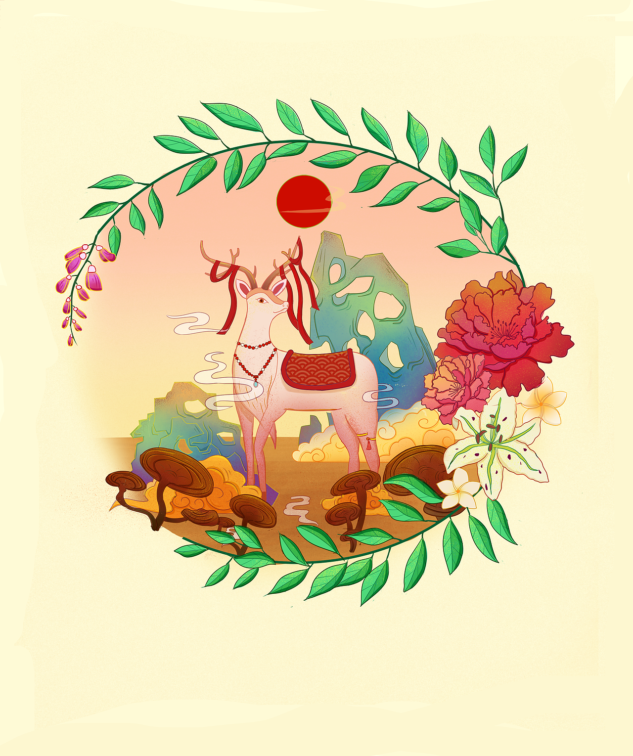 国风系列插画（图ZMjgwOTIwMTg4） - 商业插画 - 站酷设计师灯宝原创素材 - 站酷ZCOOL