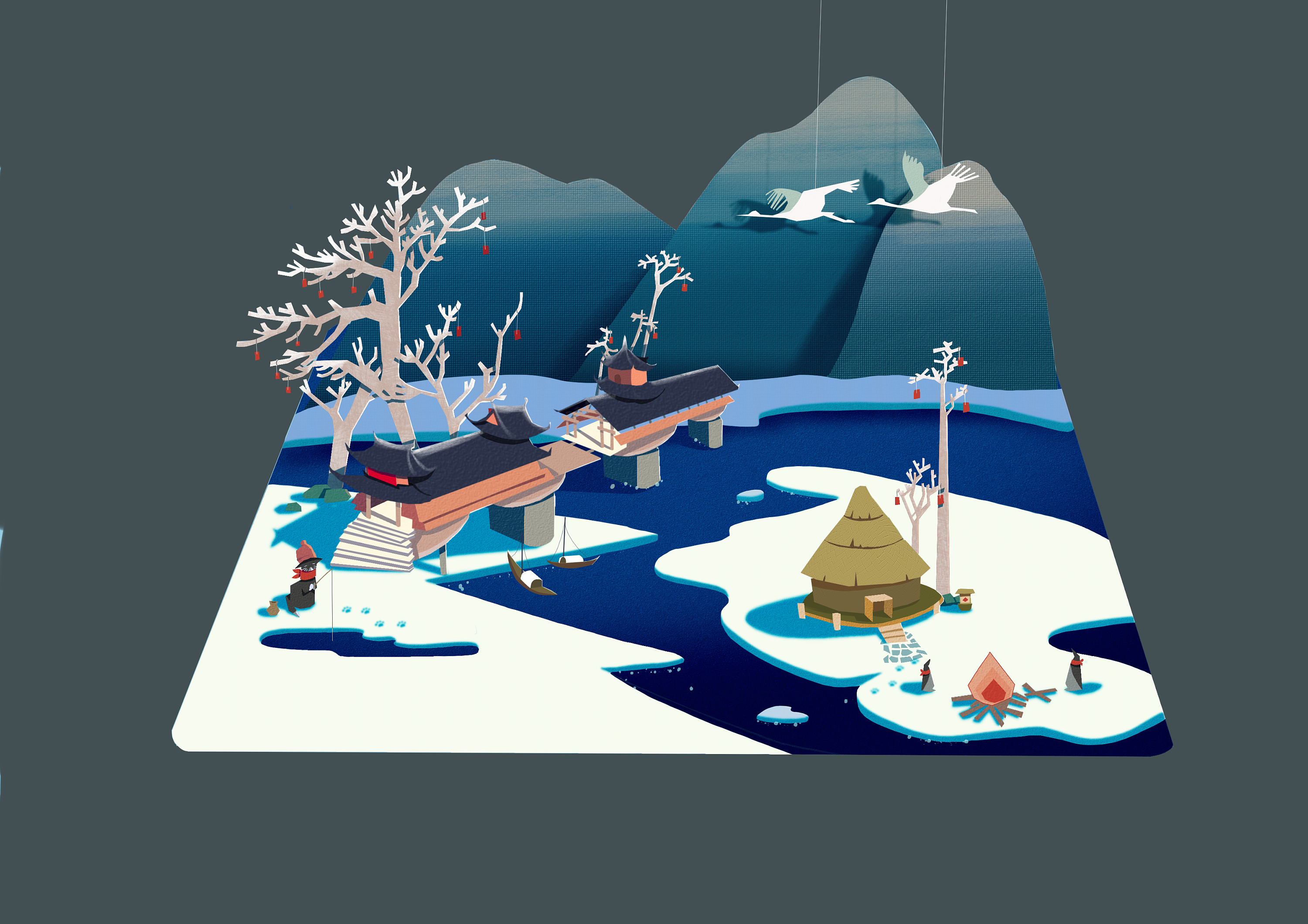 参考立体书样式的场景作业|插画|游戏原画|钱糖浆 - 原创作品 - 站酷