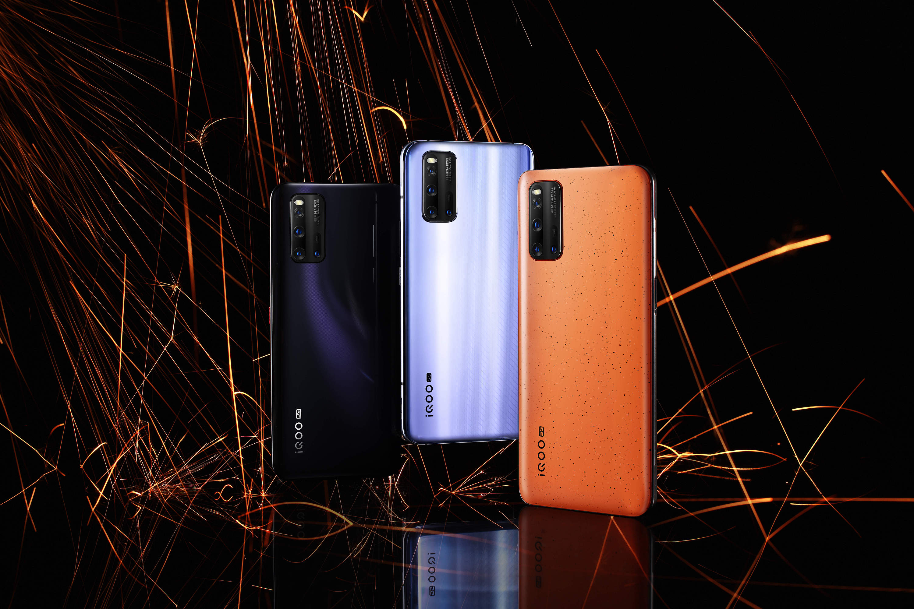 iqoo3 5g系列美图 驭影黑,流光银,拉力橙