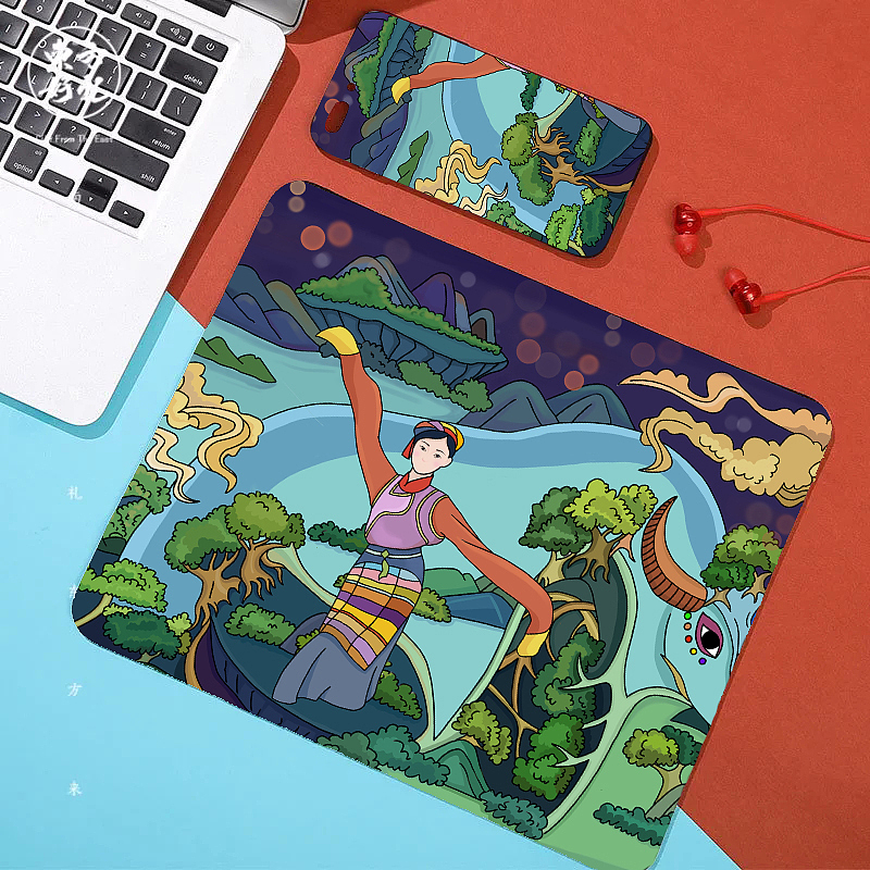 巴塘弦子舞文创（图ZMTMzNzkyMzgw） - 其他平面 - 站酷设计师鹿鹿快跑原创素材 - 站酷ZCOOL
