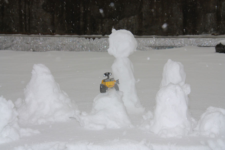 今天下雪了！于是拍玩具！！