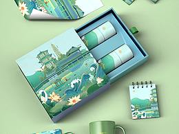 避暑山莊場(chǎng)景插畫(huà)