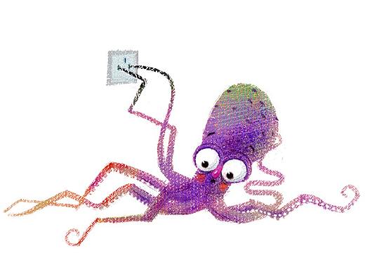 仿纸绘彩铅插画作品