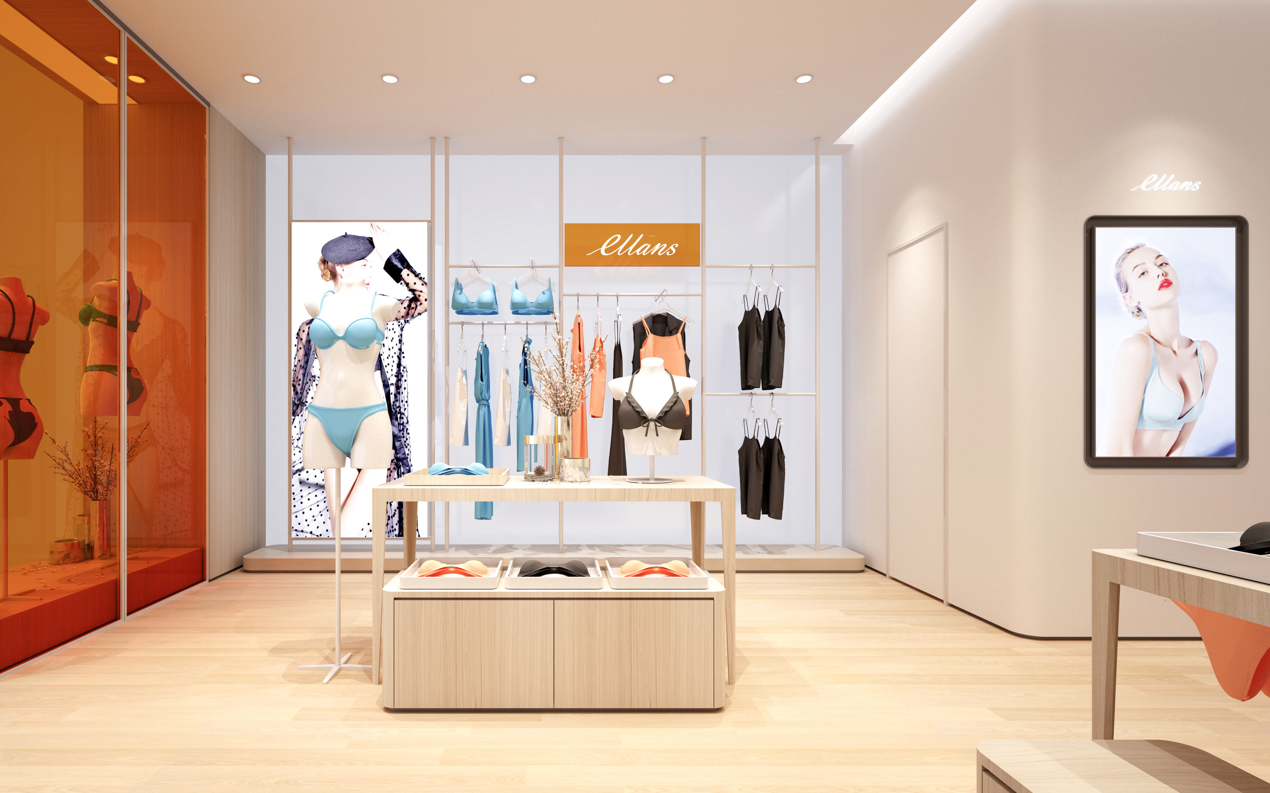 香港内衣品牌零售空间设计