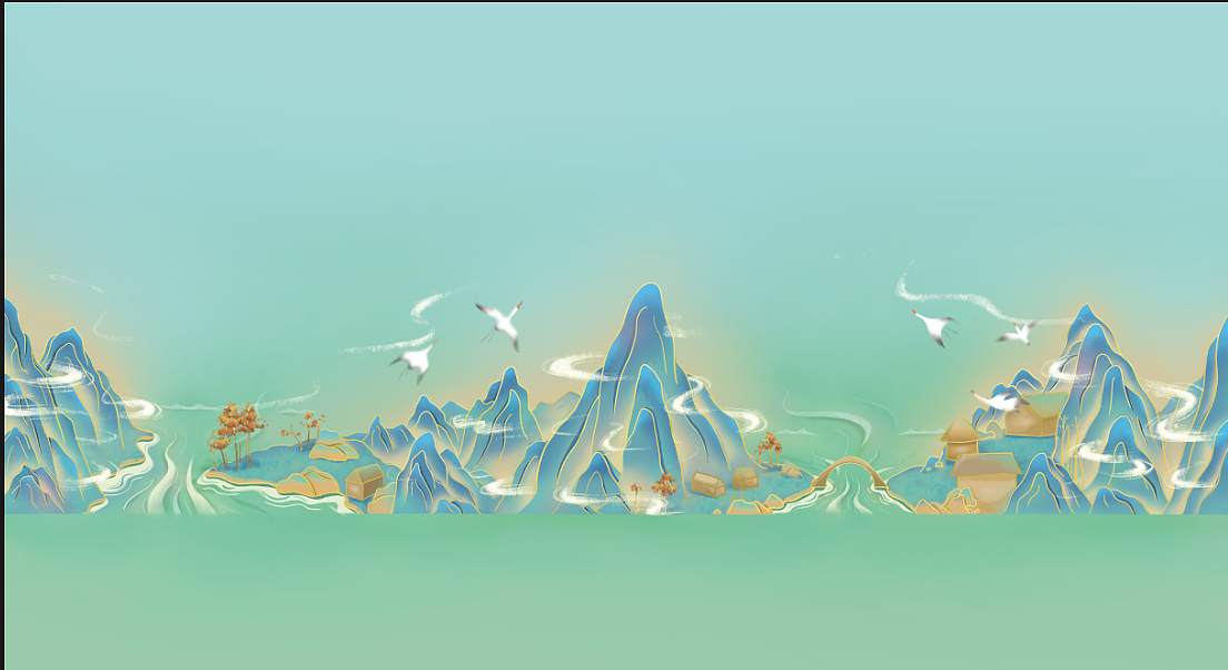国潮风青绿山水（图ZMjkyMTA1OTk2） - 创作习作 - 站酷设计师桃汁助原创素材 - 站酷ZCOOL