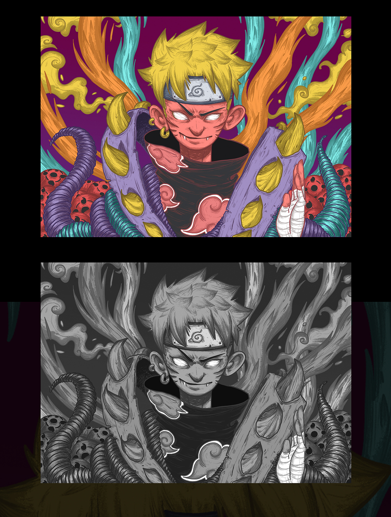 LINLIN DESIGN-Black naruto（图ZMTI5NDU1NDA0） - 商业插画 - 站酷设计师柴霖霖原创素材 - 站酷ZCOOL