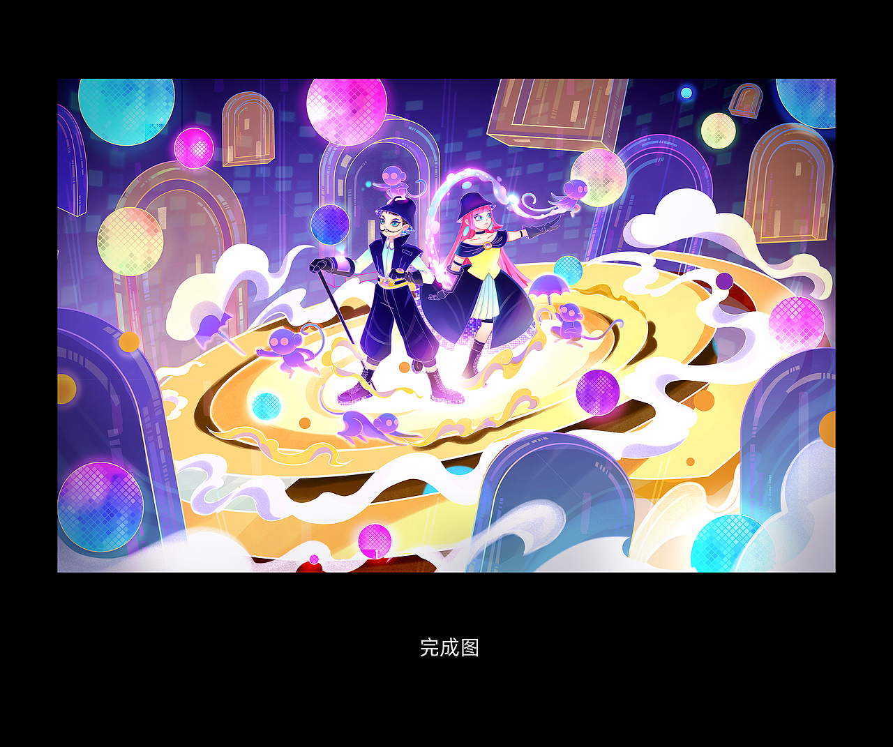 名画穿上身《虚拟现实的星期天下午》（图ZMzIzMDUxNjY4） - 商业插画 - 站酷设计师熊猫小乙原创素材 - 站酷ZCOOL